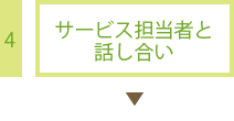 4.サービス担当者と話し合い